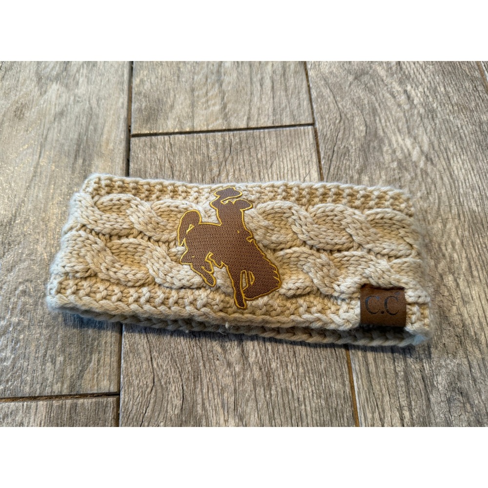 C.C. Headband Head Wrap University of Wyoming Cable‎ Knit Ear Warmer Womens